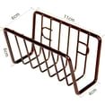 thumbnail image 2 of OUNONA Kitchen Sink Organizer, Brown Stainless Steel, Suction Cups, Keeps Area Clean and Tidy, 2 of 8