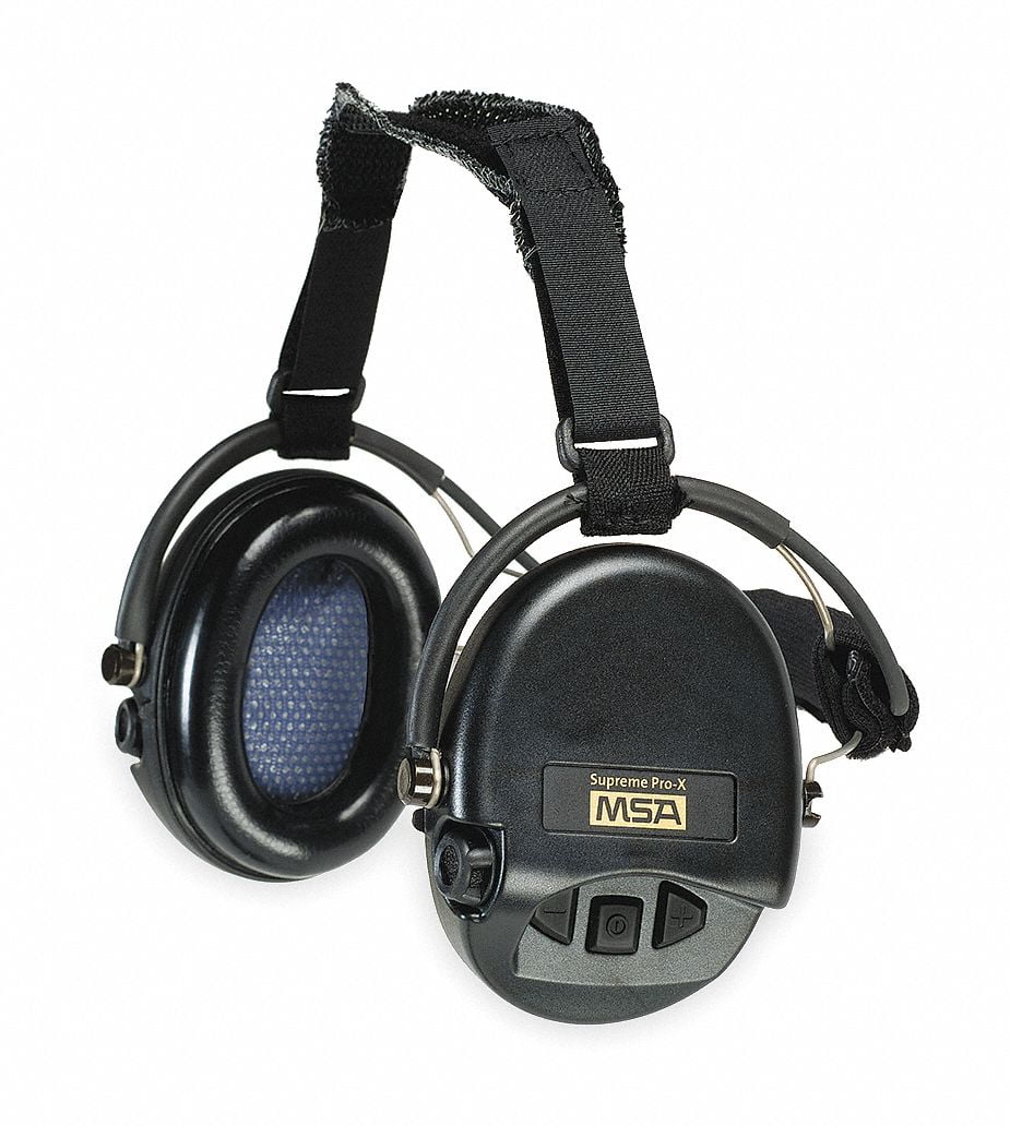 Msa Safety Electronic Ear Muff,18dB,BehindtheNeck 10082166