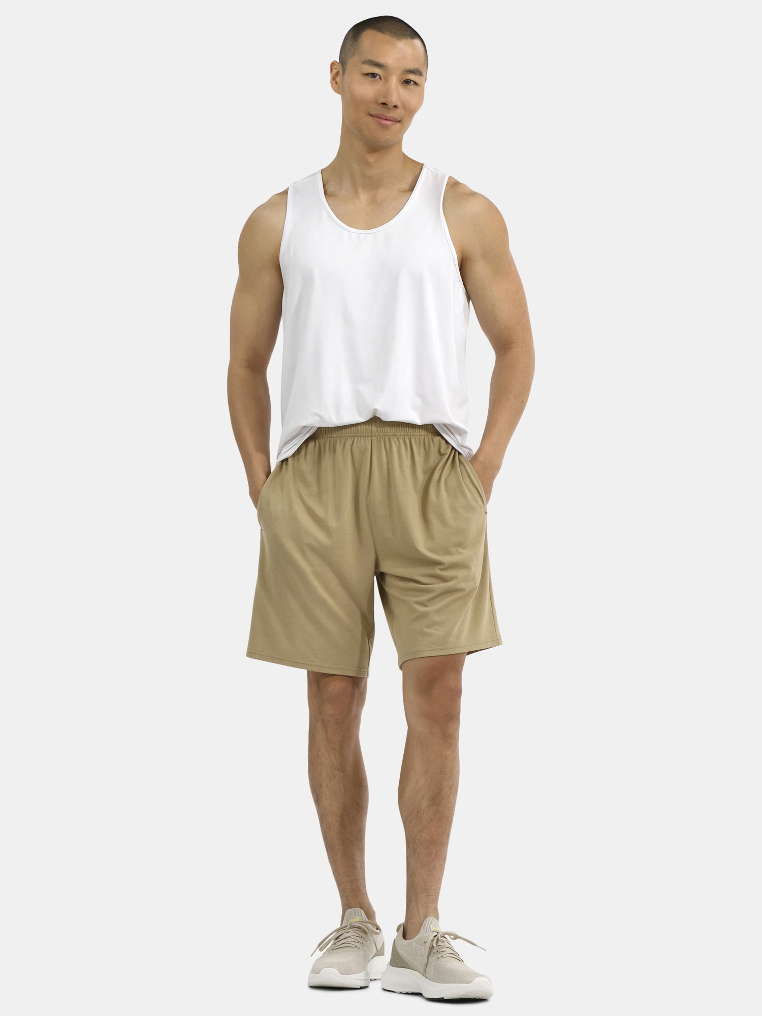 Athletic Works Men's and Big Men's Tri-Blend Active Shorts, 7" Inseam, Sizes XS-5XL