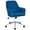 Blue, variant on Costway Velvet Accent Office Armchair Adjustable Swivel Removable Cushion Grey