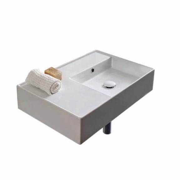 Nameeks Scarabeo 5117-No Hole Scarabeo Teorema 2.0 24" Rectangular Ceramic Vessel Or Wall