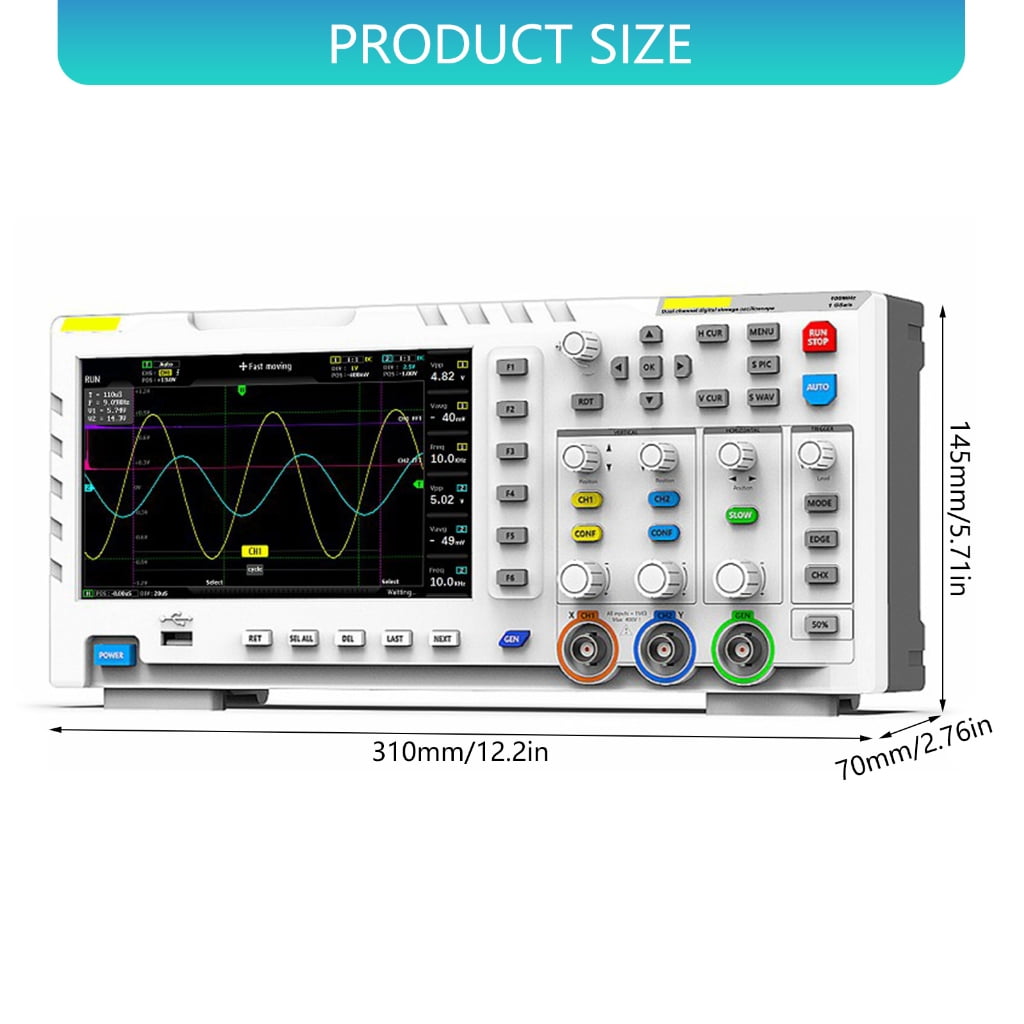 Speed Oscilloscope Integrated DDS Function Two Channel Internal Storage Waveform Management for Measurements