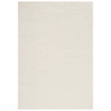 SAFAVIEH Revive Hyram Solid Polyester Area Rug, Ivory, 7' x 10'