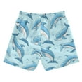 thumbnail image 2 of joogoo Boys Swim Trunks Cartoon Dolphins Beach Board Shorts Drawstring Swimsuit M, 2 of 6