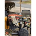 thumbnail image 5 of Outdoor Tablecloths with Umbrella Hole & Zipper, Spring Mushrooms 60x60 Inch Square Tablecloths, Farmhouse Pastoral Botanical Brown Wood Waterproof Table Cloth, Patio/Pool/Picnic Table Covers, 5 of 8