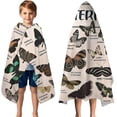 thumbnail image 3 of Butterfly Species Chart Hooded Bath Towel，50"x30" for Ages 3 To 12 Kids, Quick Dry Lightweight Soft Microfiber Hood Beach Towel Cover Up for Kids, 3 of 7