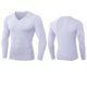 thumbnail image 4 of pstuiky camisas de manga larga para hombre, Ropa deportiva de manga larga con cuello en V, cálida y gruesa, para hombre, color liso Tops de hombre m, 4 of 4