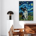 thumbnail image 5 of Hudo Starry Night Papillon Canvas Print - Van Gogh Inspired Dog Poster Wall Art Decor, 5 of 5