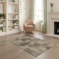 thumbnail image 2 of ODIKA 4'x6' Washable Area Rug Non-Slip, Chair-Friendly, Flatwoven Large Contemporary Scattered Overlapping Forms Geometric Beige for Home Office, Under Desk, 2 of 7