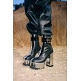 thumbnail image 5 of Jeffrey Campbell Robotic Black Silver Metallic Fashion Platform High Heel Boots, 5 of 5