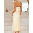 thumbnail image 2 of Women's Satin Asymmetrical Midi Dress 100% Polyester Elegant Eveningwear for Special Occasions and Chic Parties, 2 of 27