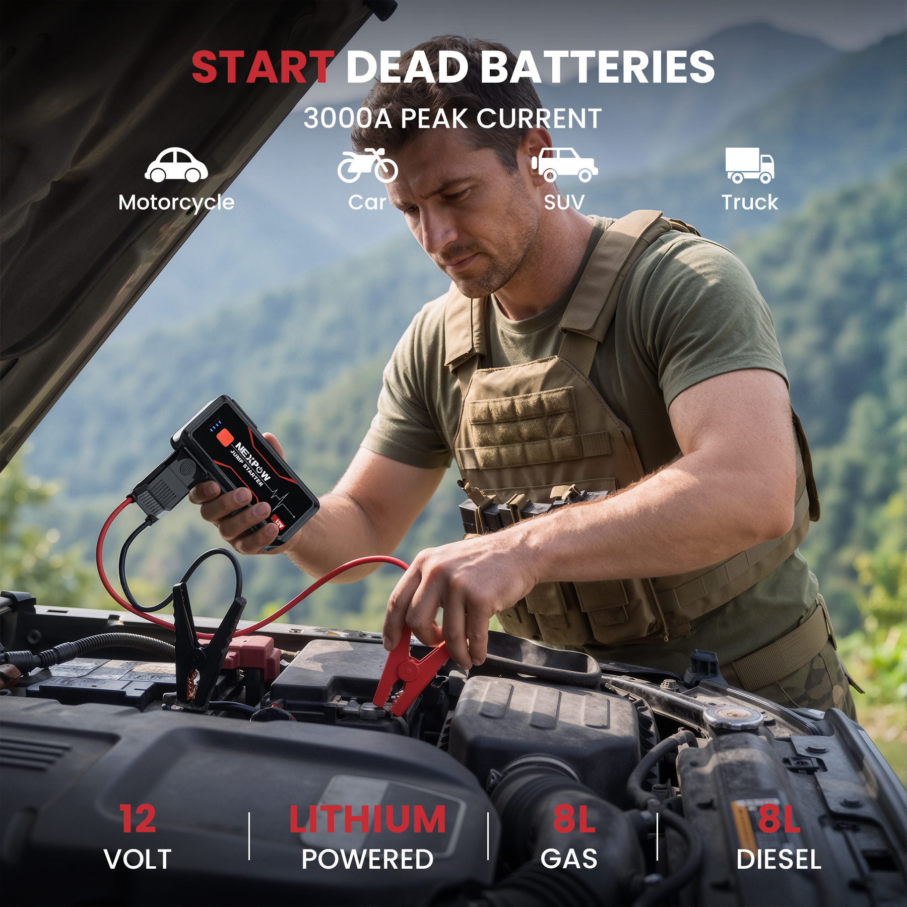 Nexpow Q2 3000A Portable Jump Starter photo 6