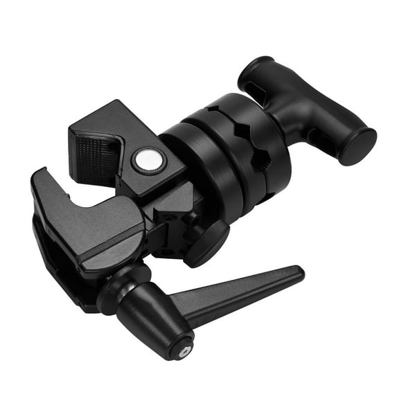 Flashpoint 2.5" Pro Grip Head with Super Clamp and Ratchet Handle, Black