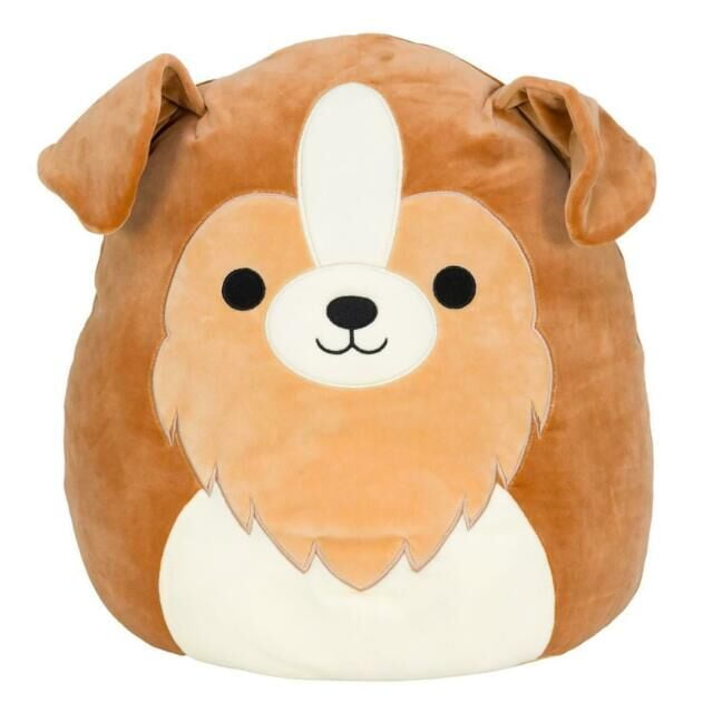 Squishmallow Andres Sheltie Brown Dog Pup Plush Stuffed Boys Girls Pillow Toy 8" 