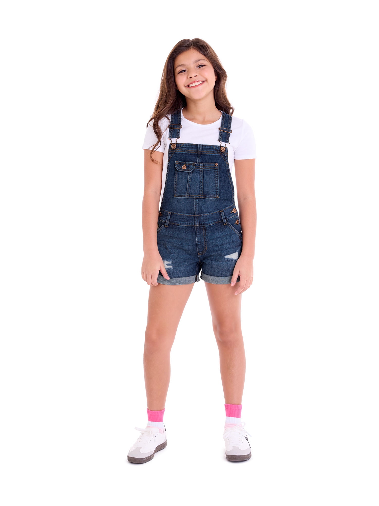 Jordache Girls Boyfriend Shortall, Sizes XS-XXL