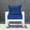 thumbnail image 2 of Textured Solid Sapphire Blue Deep Seating Cushion Set, 2 of 8