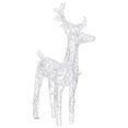 thumbnail image 2 of Benjara Garden 4pc Reindeer and Sleigh Christmas Decoration, 240 LEDs, White, 2 of 5