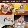 thumbnail image 7 of Mdesiwst Stainless Steel Hamburger Press with Handle Square Round Non-stick Food Grade Grill Griddle Meat Bacon Steak Burger Manual Smasher Tool Kitchen Gadgets, 7 of 7