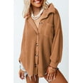 thumbnail image 1 of Chemise Décontractée en Tricot Gaufré Marron pour Femmes, 1 of 5