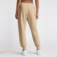 thumbnail image 4 of Kopltyrfg Women's Fleece Lined Joggers with Pockets High Waisted Straight Leg Sweatpants Winter Warm Lounge Jogging Pants (Khaki,L), 4 of 5