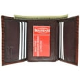 thumbnail image 4 of Alligator Print Cowhide Leather Trifold Wallet with ID Window & Credit Card Slots 71107 CR, 4 of 15