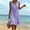 Purple, variant on Ynynloco Womens Summer 100% Cotton Dresses Tie Waist V Neck Sleeveless Tiered Ruffle A-Line Tunic Mini Dress Casual Sundress Tank Dress