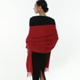 thumbnail image 5 of RIIQIICHY Red Scarfs for Women Winter Pashmina Shawls and Wraps for Evening Dresses Large Warm Scarves, 5 of 5
