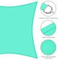 thumbnail image 4 of Yescom 12x12Ft 97% UV Block Square Sun Shade Sail Outdoor Patio Pool Garden Yard Lawn Carport Net Awning Blue, 4 of 11
