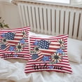 thumbnail image 7 of Waterproof Throw Pillow Covers Set of 2, 20x20 Inch Red Stripe 4th of July Decorative Pillowcases Outdoor Pillow Slip Cushion Covers Set for Couch Tent Independence Day Love Heart Botanical, 7 of 7
