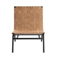 thumbnail image 3 of Comfort Pointe Cavett Woven Brown Leather Metal Frame Accent Chair, 3 of 8