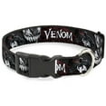 thumbnail image 1 of Collier pour Chat, Expression de Pose Venom Gris Noir Rouge Blanc 8 à 12 Pouces 0.5 Pouce de Large, 1 of 5