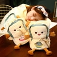 thumbnail image 3 of Cute Cartoon Blanket Flannel Skin Friendly Soft Tether Strap Design Sofa Blankets for Home Office, 3 of 5