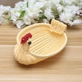 thumbnail image 3 of MLINS Yellow PP Rattan Fruit Storage Basket Rattan Snack Tray Creative Chicken .5 x 10.5 x 3.5 Inches, 3 of 8