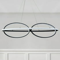 C Cattleya Modern Adjustable Black Aluminum Dimmable LED Chandelier