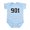 Sky Blue, variant on CafePress - 901 Memphis Area Code Body Suit - Baby Light Bodysuit, Size Newborn - 24 Months