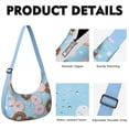 thumbnail image 2 of Crescent Crossbody Bag Doughnut Sling Crescent Bag for Office Workers Trendy Small Shoulder Bag Purse, 2 of 5