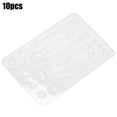 thumbnail image 3 of 10Pcs Erasing Shield, Engineering Drawing Template Ruler, Multipurpose For Beginner Painter Stainless Steel,Transparent,Orange, 3 of 8