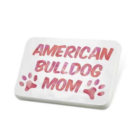 Porcelein Pin Dog & Cat Mom American Bulldog Lapel Badge – NEONBLOND