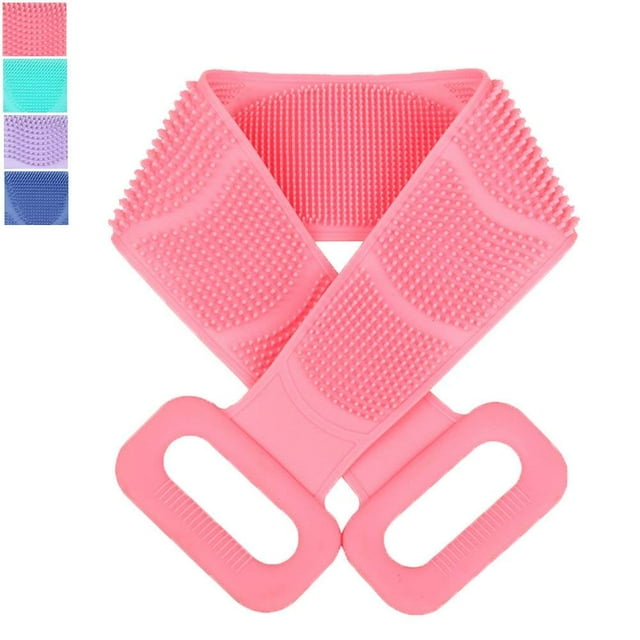 Toalla de baño de silicona de doble cara - Rosa MFZFUKR HMHZ1199-1