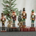 thumbnail image 3 of Sylvtty Christmas Nutcracker Ornament Wooden Puppet Statue Handmade Desktop Figurine Miniature Walnut Soldier Decoration for Holiday Table Decor, 3 of 7