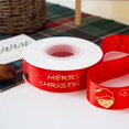 thumbnail image 1 of 2.5cm red background boy's Christmas polyester ribbon size 25 code, Gift Ribbon for Christmas Crafts Wrapping Party Home Decor, 1 of 4