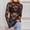 Black, variant on Women's T-shirt Sheer Mesh Lace Long Sleeve Top Women's Slim Fit Casual Breathable Lightweight Base Layer Blouse For Summer Wear,M,Khaki