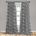 thumbnail image 5 of Ambesonne Antique Curtains, Lace Gothic Pattern, Pair of 28"x63", Grey Black, 5 of 5