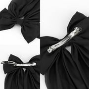 MRSTY Hair Bow Silky Satin Hair Bows for Women 3Pcs Large Hair Ribbons Oversized Long Tail Bow Hair Clips Barrettes Metal Clips Bowknot Girls Hair Accessories--