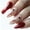A, variant on 24PCS Medium Square Press On Nails, Deep Red & Nude White with Red Heart & Rhinestone Design, Glossy Natural Fit Fake Nails for Women, Romantic Valentine's & Daily Manicure, Salon & Home Use
