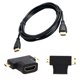 thumbnail image 2 of HD a Mini / Micro HD Adaptador Cable 3 en 1 HD Reemplazo de cable de alambre de alta velocidad para TV Teléfono móvil Gameplayer 1.5m Sweethay PJ7802-01, 2 of 2