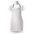 thumbnail image 3 of Hearts Apron, Abstract Hand Drawn Hearts Pattern Built-in Pomegranate Fruit, Unisex Kitchen Bib with Adjustable Neck for Cooking Gardening, Adult Size, Scarlet Black and White, by Ambesonne, 3 of 4