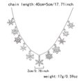 thumbnail image 3 of PISONIC Christmas Necklace Bracelet Set Snowflake Collar Necklace Snowflake Jingle Bell Bracelet Festive X-Mas Christmas Jewelry Sets for Women, 3 of 21