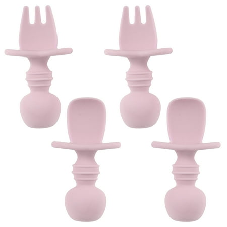 

Willstar Babyware First Self Feeding Spoon Fork Utensil Set for Baby Led Weaning and Toddlers BPA Free (Pink)