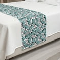thumbnail image 2 of Pastel Bed Runner, Continuous Soft Tones Abstract Romantic Flower Summer Blossoms Illustration, Decorative Bedding Scarf for Hotels Homes and Guestrooms, Queen, Rose and Cadet Blue, by Ambesonne, 2 of 2